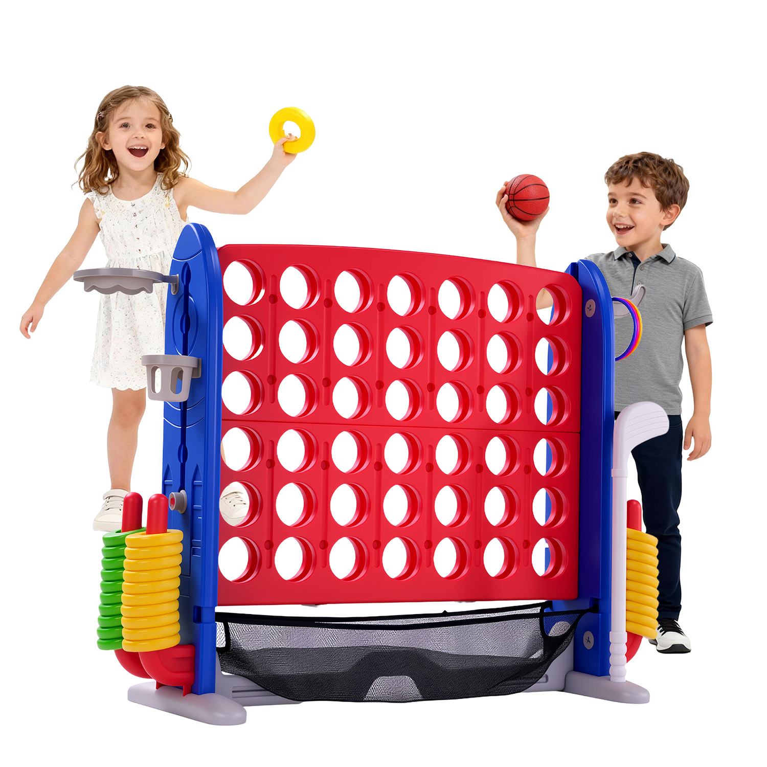 Juego Gigante 4 en 1: Canasta  - Giant Connect Four reseña y precio